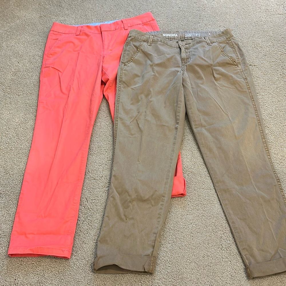 Bundle (2) size 6 crop/Capri or ankle pants